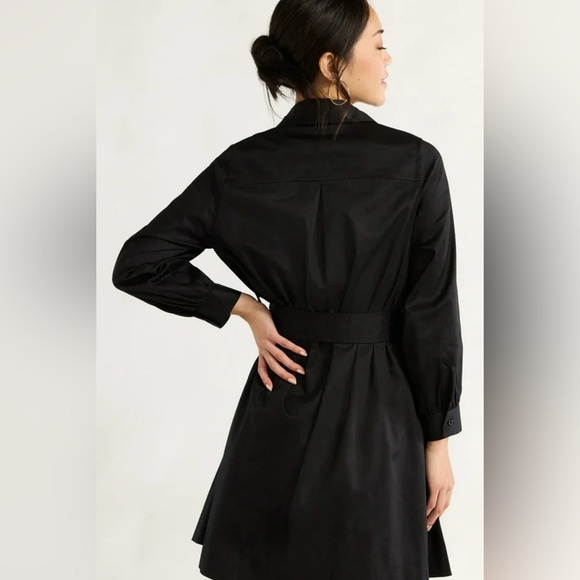 Chic Black Belted Mini Dress - Picture 3 of 8